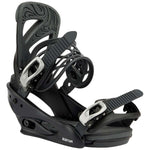 Burton Women's Scribe Snowboard Binding - A black snowboard binding with a textured pattern on the strap and silver buckles.