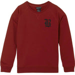 Burton Ladies Talent Scout Crew Top 2023 - A maroon crew neck sweatshirt with a small black logo on the upper left chest area.
