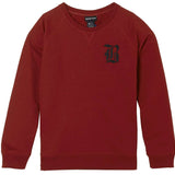 Burton Ladies Talent Scout Crew Top 2023 - A maroon crew neck sweatshirt with a small black logo on the upper left chest area.