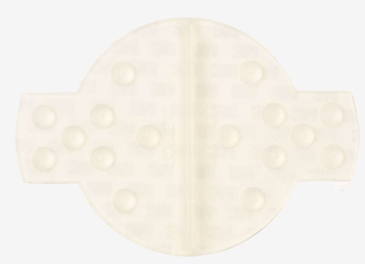 Burton Large Scraper Stomp Pad - A white stomp pad with a circular shape and rounded edges, featuring a textured surface with raised dots on both sides.