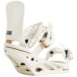 Burton Women's Lexa Snowboard Bindings 2022 - A white snowboard binding with a black logo on the strap that says "LEXA".