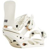 Burton Women's Lexa Snowboard Bindings 2022 - A white snowboard binding with a black logo on the strap that says "LEXA".