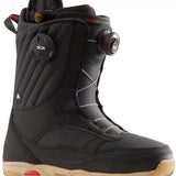 Burton Women's Limelight BOA Snowboard Boot 2024 - Black snowboard boots with a white logo on the side and red accents around the BOA dials.