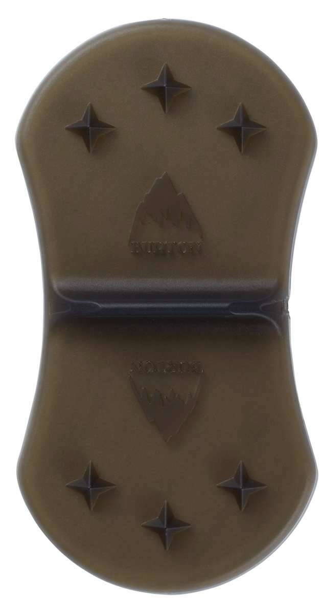 Burton Medium Spike Stomp Pad - A brown stomp pad with a textured surface and small spikes on top, featuring a triangular logo in the center.