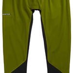 Burton Midweight X Base Layer Pant 2023 - A pair of olive green base layer pants with a black waistband and leg cuffs.
