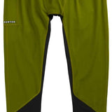Burton Midweight X Base Layer Pant 2023 - A pair of olive green base layer pants with a black waistband and leg cuffs.