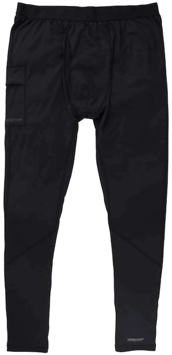 Burton Midweight X Base Layer Pant 2023 - Black base layer pants with a small Burton logo on the left leg.