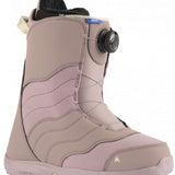 Burton Women's Mint BOA Snowboard Boot 2024 - A light pink snowboard boot with a black BOA dial on the side.