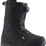 Burton Moto BOA Snowboard Boot 2024 - Black snowboard boots with a textured pattern on the upper material and white stitching.