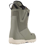 Burton Moto Snowboard Boot 2024 - A gray snowboard boot with a black strap and white sole.