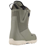 Burton Moto Snowboard Boot 2024 - A gray snowboard boot with a black strap and white sole.