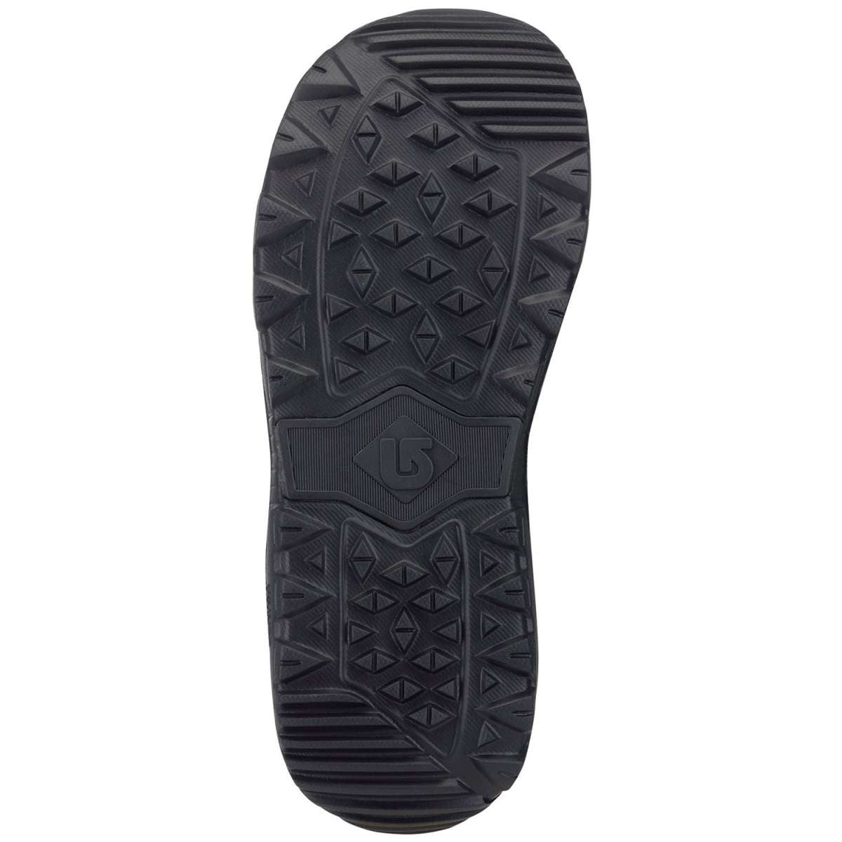 Burton Moto Snowboard Boot 2024 - Black snowboard boot with a textured rubber sole and laces.