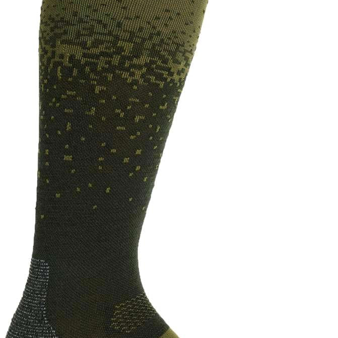 Burton Performance Ultralight Sock 2023 - Dark-colored sock with small, light-colored dots and a thick gray heel and toe.