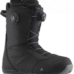 Burton Ruler BOA Snowboard Boot 2024 - Black snowboard boots with a sleek, modern design and silver BOA dials on the side.