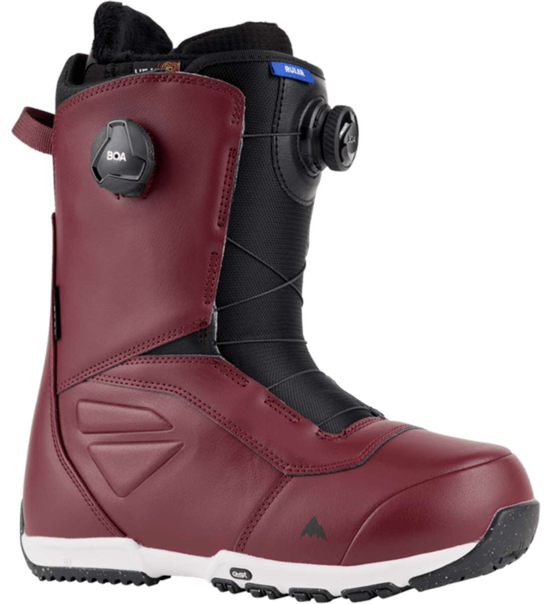 Burton Ruler BOA Snowboard Boot 2024 - Black snowboard boot with a black BOA dial on the side.