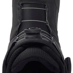 Burton Ruler BOA Snowboard Boot 2024 - Black snowboard boots with white stitching and silver BOA dials on top.