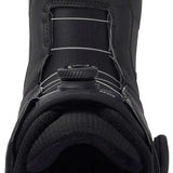Burton Ruler BOA Snowboard Boot 2024 - Black snowboard boots with white stitching and silver BOA dials on top.