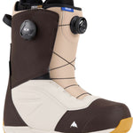 Burton Ruler BOA Snowboard Boot 2024 - A tan and brown snowboard boot with a black BOA dial on each side.