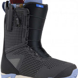 Burton SLX Snowboard Boots 2024 - Black boots with white stitching and a red logo on top of the tongue.