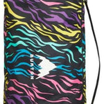 Burton - Space Sack Board Bag 2024 is shown in black with a repeating pattern of blue, pink, and yellow wavy lines.