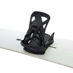 Burton Step On Snowboard Binding 2024 - A black snowboard binding with a sleek, modern design and a prominent "Step On" logo on the strap.