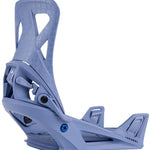 Burton Step On Snowboard Binding 2024 - A light blue snowboard binding with a distinctive "Step On" logo on the strap and a sleek, modern design.