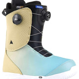 Burton Swath - Black boots with silver BOA dials on top and a black strap at the back.