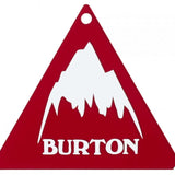 Burton Tri Scraper - A red scraper with a white logo featuring three skiers in action.