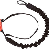 Burton Web Leash 2024 - Black webbing with a red plastic buckle.