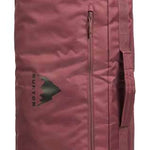 Burton Wheelie Gig Board Bag - A large, rectangular bag with a handle on top and two wheels at the bottom for easy transport. It is primarily black in color.