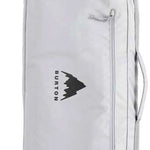 Burton Wheelie Gig Board Bag - A large, light gray bag with a handle on top and two wheels at the bottom for easy rolling.