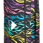 Burton Wheelie Gig Board Bag - Large black bag with a repeating pattern of blue, pink, yellow and purple squiggly lines.