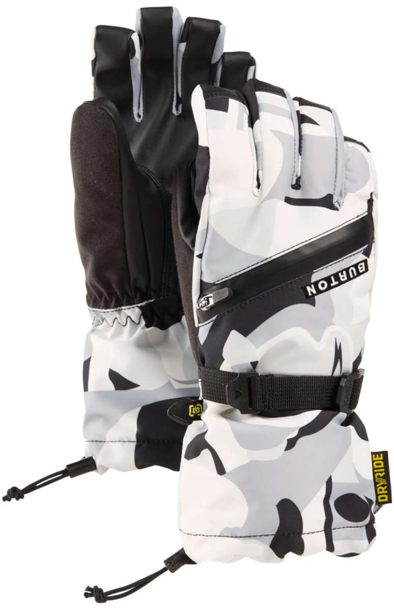 Burton Young Vent Gloves 2024 - A pair of gloves with a black strap across the top and a white logo on the wrist that says "BURTON".
