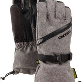 Burton Young Vent Gloves 2024 - A pair of gray gloves with black accents, featuring a textured fabric and adjustable Velcro strap at the wrist.