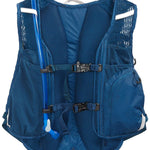 CamelBak Women's Octane 9 70 OZ Hydration Pack - A blue hydration pack with a white logo and straps, featuring two water bottles on either side.