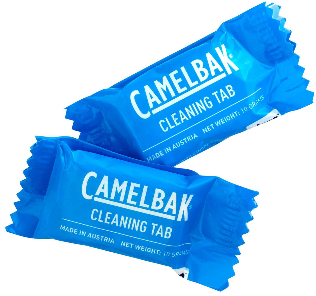 Camelbak Cleaning Tablets 8 Pack 2024 - A blue package with a white logo and text, featuring an image of a tablet on it.