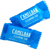 Camelbak Crux Cleaning Kit 2022-2023 - A blue cleaning kit with a white logo and text, featuring a small bottle of cleaner and two scrubbers.