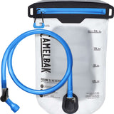 Camelbak Fusion 2L 70oz Reservoir - White reservoir with blue logo and accents, featuring a black screw-top lid.