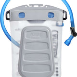 Camelbak Fusion 2L 70oz Reservoir - The reservoir is clear with a gray screw-top cap and blue hose.