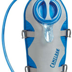 Camelbak Unbottle 3L 100oz Reservoir - The reservoir is light blue with a white logo and has two small black valves on either side.