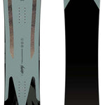 Capita Navigator Snowboard 2023 - A light blue snowboard with a brown logo on top and three brown stripes down the middle.