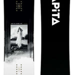 Capita Super DOA Snowboard 2024 - A black snowboard with a white logo and text on top.