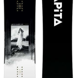 Capita Super DOA Snowboard 2024 - A black snowboard with a white logo and text on top.