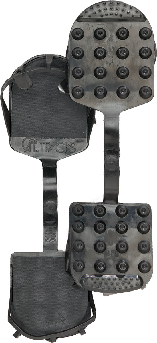 Seirus Cat Tracks Slip-On Walking Sole for Ski Boots - Black rubber sole with textured tread and a strap that attaches to ski boots.