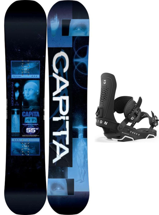 Capita Pathfinder Camber Snowboard Package 2024 With Union Force Bindings