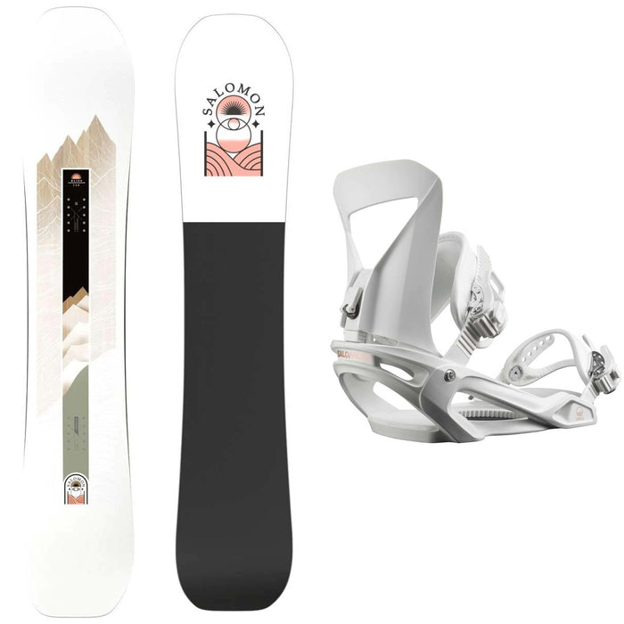 Salomon Ladies Bliss 2024 Snowboard Package With Spell Snowboard Bindings