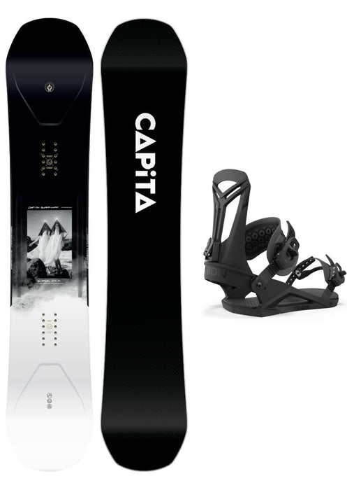 Capita Super DOA Snowboard Package 2024 With Union Flite Pro Bindings