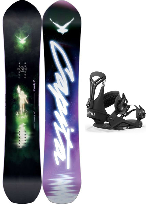 Capita Equalizer by Jess Kimura Snowboard Package 2024 With Union Ladies Rosa Bindings