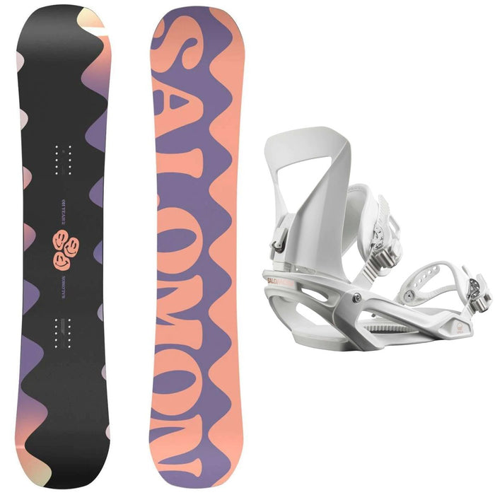 Salomon Ladies Oh Yeah 2024 Snowboard Package With Spell Snowboard Bindings