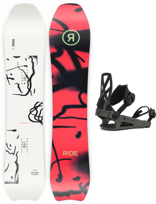 Ride Psychocandy Snowboard Package 2024 With Ride C-4 Bindings